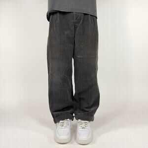 Vintage Orvis Faded Charcoal Black Grunge Corduroy Streetwear Pants